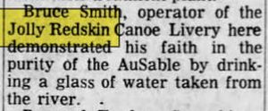 Jolly Redskin Canoe Livery - Aug 08 1967 Article